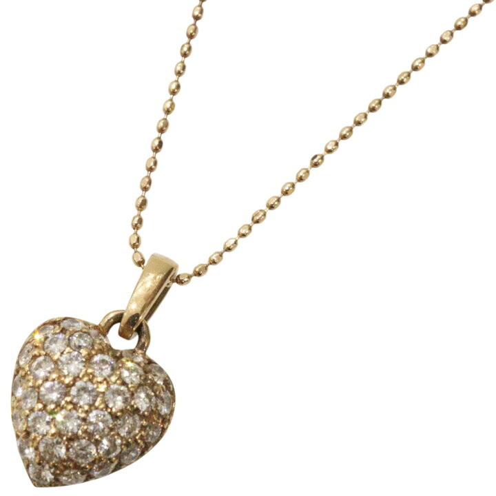 楽天市場】K18 ハートモチーフネックレス メレダイヤモンド 0.50ct 