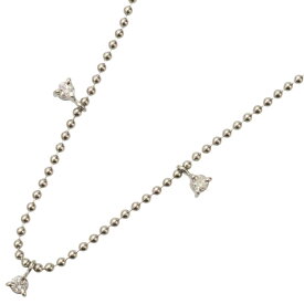Pt850　プラチナ　11Pダイヤネックレス　ダイヤモンド　0.50ct　40cm　6.9g　ジュエリー　デザインネックレス　シンプル　レディース　ギフト　プレゼント包装可【中古】松前R56号店