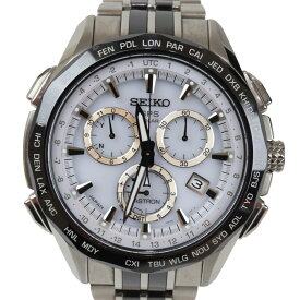 【替えベルト有】SEIKO　セイコー　アストロン　SBZ001　8X82-0AA0　GPSソーラー　アナログ　クロノグラフ　チタン　デイト　ホワイト　メンズ　腕時計　ウォッチ　プレゼント包装　ギフト【中古】松前R56号店