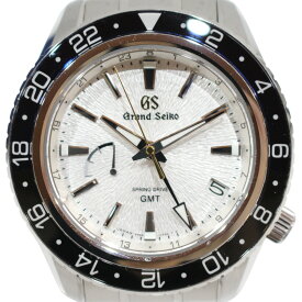 【50本限定・替えベルト・保証カード有】Grand Seiko　グランドセイコー　スプリングドライブ 白鷺　SBGE287　自動巻き　デイト　GMT　SS　ステンレススチール　ホワイト×ブルー　125周年記念　メンズ　腕時計　ウォッチ　プレゼント包装　ギフト【中古】松山久万ノ台店