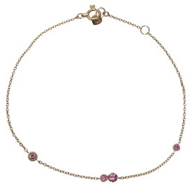 【箱・布袋あり】STAR JEWELRY　スタージュエリー　ポイントストーンブレスレット　K10　ピンクゴールド　パープルストーン　PG　ブランドジュエリー　アクセサリー　小物　レディース　ウィメンズ　お洒落　シンプル　人気　プレゼント包装　ギフト【中古】松前R56号店