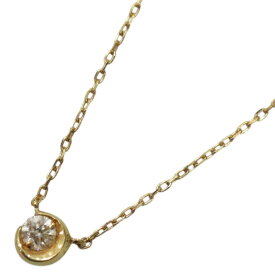 STAR JEWELRY　スタージュエリー　ムーンセッティングネックレス　K18　YG　イエローゴールド　ダイヤモンド　0.04ct　ブランドジュエリー　アクセサリー　小物　レディース　ウィメンズ　お洒落　シンプル　人気　プレゼント包装　ギフト【中古】松前R56号店