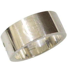 【箱・布袋あり】GUCCI　グッチ　ワイドリング　12.5号　925　Gロゴ　シルバーアクセサリー　ブランドジュエリー　ファッション小物　メンズ　お洒落　シンプル　人気　プレゼント包装　ギフト【中古】松前R56号店