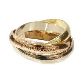 【新品仕上げ済】Cartier　カルティエ　トリニティリング　約10号　750　K18　イエローゴールド　ホワイトゴールド　ピンクゴールド　3連　レディース　ウィメンズ　指輪　アクセサリー　ブランドジュエリー　おしゃれ　プレゼント包装　ギフト【中古】松前R56号店