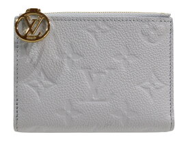 【箱・布袋あり】LOUIS VUITTON　ルイ・ヴィトン　ポルトフォイユ・リサ　M82587　モノグラム・アンプラント　水色系　オランプブルー　二つ折り財布　ウォレット　ゴールド金具　レディース　ウィメンズ　人気　可愛い　ギフト　プレゼント包装可【中古】松山久万ノ台店