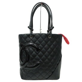 CHANEL　シャネル　カンボンライン　ミディアムトート　トートバッグ　ココマーク　 黒 　ブラック系　レディース　可愛い　人気　ギフト　プレゼント包装可【中古】新居浜店