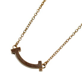 【箱あり】TIFFANY＆Co.　ティファニー　Tスマイルミニ　ペンダント　ネックレス　約45cm　K18YG　Au750　イエローゴールド　可愛い　ブランドジュエリー　レディース　ジュエリー　プレゼント包装　ギフト【中古】松山久万ノ台店