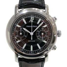 【OH・ポリッシュ済み】AUDEMARS PIGUET　オーデマピゲ　ジュールオーデマ　クロノグラフ　25859ST.O.0001CR　自動巻き　SS　ベルト　ブラック　メンズ　腕時計【中古】松山朝生田店