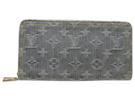 【特上品】【箱・布袋あり】LOUIS VUITTON　ルイ・ヴィトン　ジッピーウォレット　M13214　モノグラム・デニム　長財布　ロングウォレット　グレー系　ゴールド金具　LV　レディース　メンズ　ユニセックス　人気　ギフト　プレゼント包装可【中古】松山朝生田店