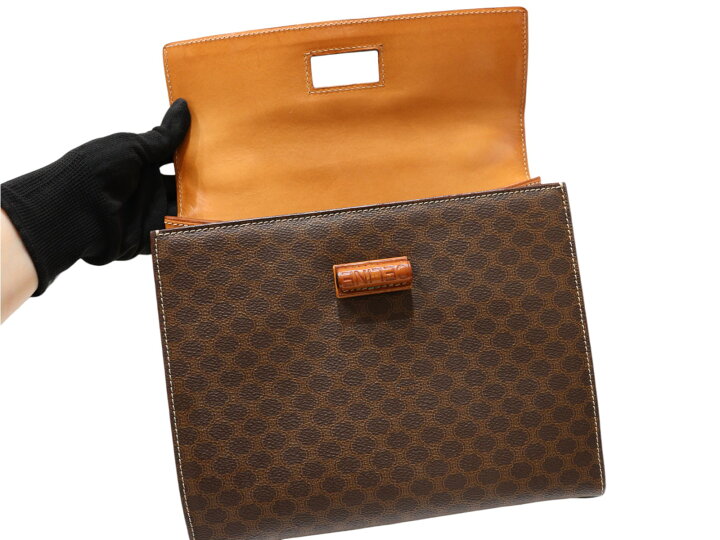 楽天市場】CELINE セリーヌ マカダム ターンロックハンドバッグ トート 