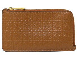 【箱・布袋あり】LOEWE　ロエベ　フラグメントケース　C499Z40X03　コインケース　カードケース　コンパクトウォレット　財布　ブラウン系　レザー　ゴールド金具　レディース　ウィメンズ　シンプル　人気　プレゼント包装　ギフト【中古】松前R56号店