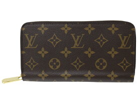 【布袋あり】LOUIS VUITTON　ルイ・ヴィトン　ジッピーウォレット　M42616　モノグラムキャンバス　ブラウン　長財布　ラウンドファスナー　レディース　メンズ　ウィメンズ　ギフト　人気　プレゼント包装可【中古】松前R56号店