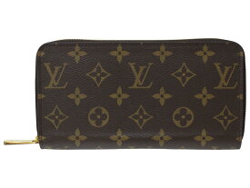 【布袋あり】LOUIS VUITTON　ルイ・ヴィトン　ジッピーウォレット　M42616　モノグラムキャンバス　ブラウン　長財布　ラウンドファスナー　レディース　メンズ　ウィメンズ　ギフト　人気　プレゼント包装可【中古】松前R56号店