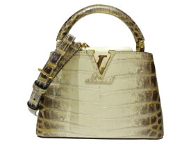 【ショルダーストラップあり】LOUIS VUITTON　ルイ・ヴィトン　カプシーヌMINI　ナイルクロコ・ニロティカス　エキゾチックレザー　サハラ　N98156　ハンドバッグ　ショルダーバッグ　レディース　ギフト　人気　プレゼント包装可【中古】松前R56号店