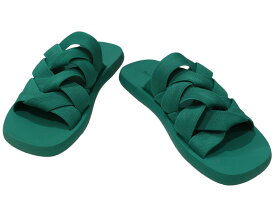 【箱・保存袋あり】BOTTEGA VENETA　ボッテガ・ヴェネタ　プラットサンダル　651402　グリーン　28cm　イントレチャート　ビーチサンダル　ゴムバンド　メンズ　【中古】松前R56号店