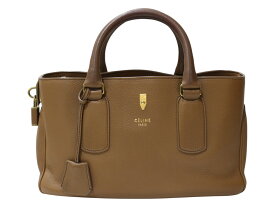 CELINE　セリーヌ　ニューブギーバッグ　レザー　ブラウン　ハンドバッグ　カギ　カデナ　レディース　ギフト　プレゼント包装可【中古】松前R56号店