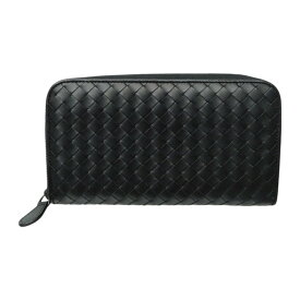 【箱あり】BOTTEGA VENETA　ボッテガ・ヴェネタ　イントレチャート長財布　114076-V1000　ウォレット　ブラック　メンズ　レディース　プレゼント包装　ギフト【中古】新居浜店