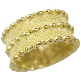 【ポリッシュ済み】K18YG　イエローゴールド　デザイン リング　9.7g　16号　豪華　ゴージャス　指輪　ジュエリー　プレゼント包装可　ギフト【中古】松前R56号店