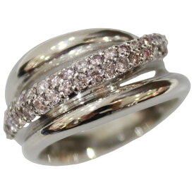 【ポリッシュ済み】Pt900　プラチナ　デザイン リング　ピンクダイヤモンド　0.58ct　12.8g　13号　豪華　ゴージャス　指輪　ジュエリー　プレゼント包装可　ギフト【中古】松前R56号店
