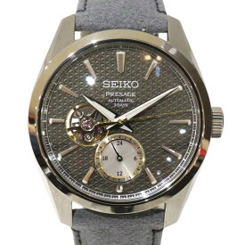 【麻布テーラーコラボ400本限定モデル】SEIKO　セイコー　プレサージュ　SARJ005　自動巻き　グレー系文字盤　替えバンド　ステンレススチール　SS　10気圧防水　メンズ　人気　シンプル　腕時計　ウォッチ　プレゼント包装　ギフト【中古】松前R56号店