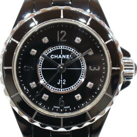 CHANEL　シャネル　J12　H2685　29MM　クオーツ　8P　ダイヤ　セラミック　ブラック　ウィメンズ　レディース　腕時計　ウォッチ　プレゼント包装　ギフト【中古】松山久万ノ台店
