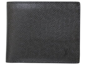 【箱あり】LOUIS VUITTON　ルイ・ヴィトン　ポルトフォイユ・マルコ NM　M30865　IC　タイガ　レザー　ブラック系　二つ折り財布　シンプル　メンズ　ウィメンズ　ユニセックス　定番　人気　ギフト　プレゼント包装可【中古】松前R56号店