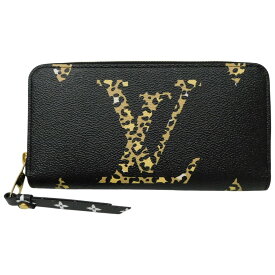 LOUIS VUITTON　ルイ・ヴィトン ジャングルジッピーウォレット　M44744　ラウンドファスナー長財布　モノグラム　豹　ブラック×ブラウン系　ゴールド金具　人気 レディース　ウィメンズ　メンズ プレゼント包装可【中古】新居浜店