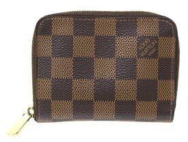 LOUIS VUITTON　ルイ・ヴィトン　ジッピー・コインパース　N63070　ダミエ・エベヌ　メンズ　レディース　ユニセックス　コインケース×カードケース　小銭入れ　コンパクトウォレット　ギフト　プレゼント包装可【中古】松前R56号店
