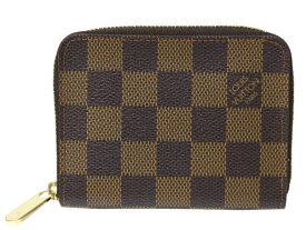 【箱・布袋付】LOUIS VUITTON　ルイ・ヴィトン　ジッピー・コインパース　N63070　ダミエ・エベヌ　メンズ　レディース　ユニセックス　コインケース×カードケース　小銭入れ　コンパクトウォレット　ギフト　プレゼント包装可【中古】松前R56号店