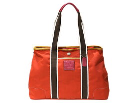 【布袋あり】COACH　コーチ　トートバッグ　6262　ハンドバッグ　ワンショルダーバッグ　ナイロン　オレンジ系　レディース　大容量　カジュアル　定番　人気　ギフト　プレゼント包装可【中古】松前R56号店
