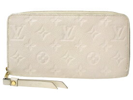 LOUIS VUITTON　ルイ・ヴィトン　ジッピーウォレット　M60546　SP3143　モノグラム・アンプラント　レザー　ホワイト系　ファスナー　長財布　シンプル　レディース　メンズ　ウィメンズ　ユニセックス　定番　人気　ギフト　プレゼント包装可【中古】松前R56号店