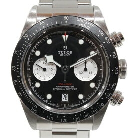 【ギャラ・ポリッシュ済】TUDOR　チューダー　ブラックベイクロノ　79360N　自動巻き　デイト　クロノグラフ　日付表示　SS　ステンレス　ブラック×ホワイト　メンズ　腕時計　ウォッチ　プレゼント包装　ギフト【中古】松山久万ノ台店