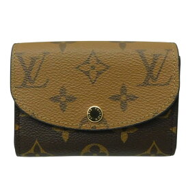 【布袋付】LOUIS VUITTON　ルイ・ヴィトン　ポルトモネ・ロザリ　M82333　モノグラム・リバース　メンズ　レディース　ウォレット　コンパクト財布　ギフト　プレゼント包装可【中古】新居浜店