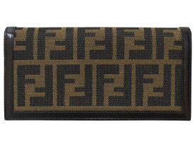 【箱・布袋あり】FENDI　フェンディ　ズッカ柄　長財布　30851　ブラウン　キャンバス×レザー　ロングウォレット　レディース　メンズ　ウィメンズ　プレゼント包装　ギフト【中古】松前R56号店