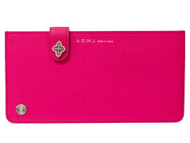 【箱あり】A.D.M.J 　エーディエムジェイ　モーツァルト　アールデコ　スリムウォレット　長財布　カードケース　レザー　ピンク　ロングウォレット　レディース　プレゼント包装　ギフト【中古】松前R56号店