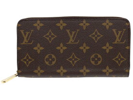 【箱・布袋付】LOUIS VUITTON　ルイ・ヴィトン　ジッピー・ウォレット　M42616　モノグラム・キャンバス　ブラウン系　ラウンドファスナー長財布　ロングウォレット　金具ゴールド　メンズ　レディース　ユニセックス　ギフト　プレゼント包装可【中古】松山朝生田店