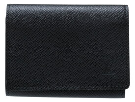 【箱・布袋あり】LOUIS VUITTON　ルイ・ヴィトン　アンヴェロップ・カルトドゥヴィジット　M30922　カードケース　名刺入れ　タイガ　ブラック　メンズ　LV　定番　人気　ギフト　プレゼント包装可【中古】松山朝生田店