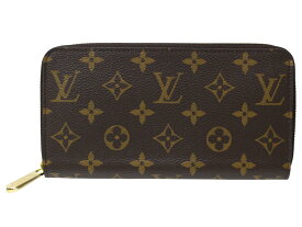 【布袋付】LOUIS VUITTON　ルイ・ヴィトン　ジッピー・ウォレット　M42616　モノグラム　ブラウン　ラウンドファスナー長財布　メンズ　レディース　ユニセックス　ロングウォレット　ブランド小物　ギフト　プレゼント包装可【中古】松前R56号店