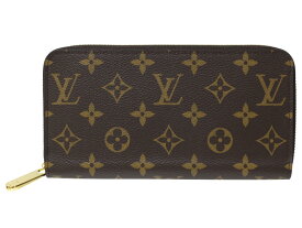 【箱・布袋付】LOUIS VUITTON　ルイ・ヴィトン　ジッピー・ウォレット　M42616　モノグラム・キャンバス　ブラウン系　メンズ　レディース　ユニセックス　長財布　ラウンドファスナー　ゴールド金具　ギフト　プレゼント包装可【中古】松前R56号店