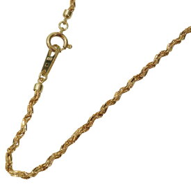 K18　イエローゴールド　ツイスト チェーン　ネックレス　4.2g　40cm　レディース　ギフト　プレゼント包装可【中古】松前R56号店