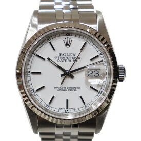 【オーバーホール・ポリッシュ済み】ROLEX　ロレックス　デイトジャスト　16234　自動巻き　デイト　K番　2004年　ホワイト文字盤　シルバー　ステンレス　ホワイトゴールド　メンズ　紳士　腕時計　ウォッチ　プレゼント包装　ギフト【中古】松山朝生田店