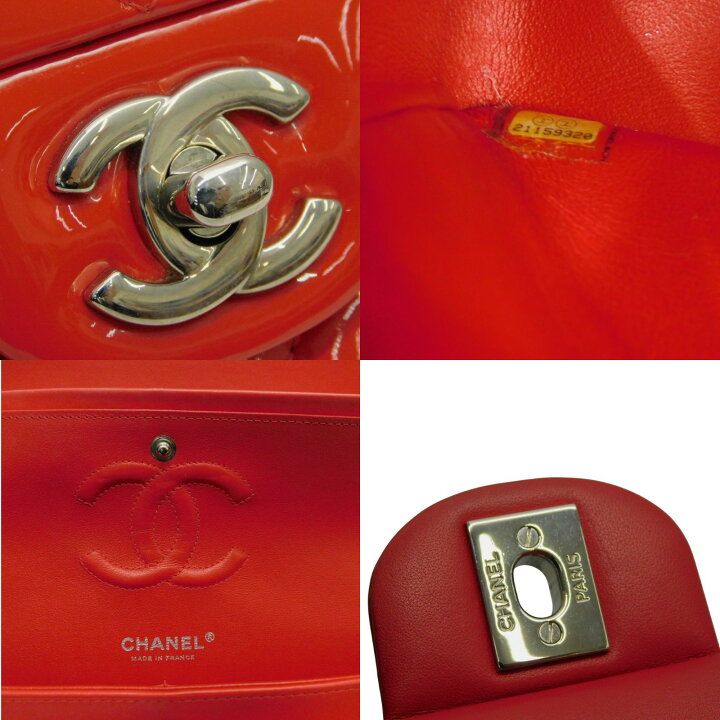 楽天市場】CHANEL シャネル チェーンショルダーバッグ 赤 エナメル 