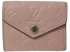 【箱・布袋付】LOUIS VUITTON　ルイ・ヴィトン　ポルトフォイユ・ゾエ　M62936　モノグラム・アンプラント　ローズプードル　ピンク　レザー　三つ折り財布　コンパクト財布　折りたたみ財布　レディース　人気　ギフト　プレゼント包装可【中古】松前R56号店