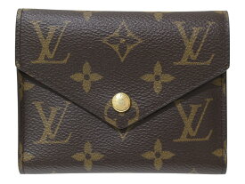 【箱・布袋あり】LOUIS VUITTON　ルイ・ヴィトン　ポルトフォイユ・ヴィクトリーヌ　M62472　モノグラム・キャンバス　ブラウン　財布　コンパクトウォレット　三つ折り財布　レディース　メンズ　ウィメンズ　ギフト　人気　プレゼント包装可【中古】松前R56号店