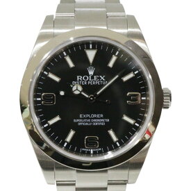 【ポリッシュ済】ROLEX　ロレックス　エクスプローラーI　214270　前期モデル　自動巻き　ランダム　2011年　SS　ブラック　メンズ　腕時計　ウォッチ　プレゼント包装　ギフト【中古】松前R56号店