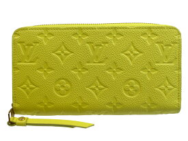 【箱・布袋あり】LOUIS VUITTON　ルイ・ヴィトン　ジッピー・ウォレット　M25699　モノグラム・アンプラント　トニックレモン　イエロー　ラウンドファスナー長財布　メンズ　レディース　ユニセックス　LV　人気　ギフト　プレゼント包装可【中古】松山久万ノ台店