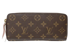LOUIS VUITTON　ルイ・ヴィトン　ポルトフォイユ・クレマンス　M61298　ローズ・バレリーヌ　長財布　モノグラム　ブラウン系　ゴールド金具　コンパクト　レディース　ウィメンズ　定番　LV　人気　ギフト　プレゼント包装可【中古】松山朝生田店