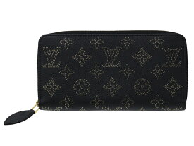 【箱・布袋あり】LOUIS VUITTON　ルイ・ヴィトン　ジッピー・ウォレット　M82645　マヒナ・レザー　ブラック　長財布　ロングウォレット　ゴールド金具　レディース　メンズ　ユニセックス　LV　人気　ギフト　プレゼント包装可【中古】松山朝生田店