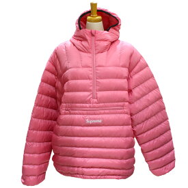 SUPREME　シュプリーム　Micro Down Half Zip Hooded Pullover　ダウンジャケット　ハーフジッププルオーバー　ピンク　Lサイズ　軽量　長袖　ダウン　冬　ウィンター　羽織り　アウター　レディース　人気　プレゼント包装　ギフト【中古】松前R56号店