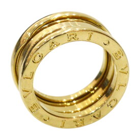 BVLGARI　ブルガリ　ビーゼロワン2バンドリング　K18YG　イエローゴールド　750　約8.7g　7号　ブランドジュエリー　アクセサリー　レディース　ウィメンズ　シンプル　定番　お洒落　人気　プレゼント包装　ギフト【中古】松前R56号店